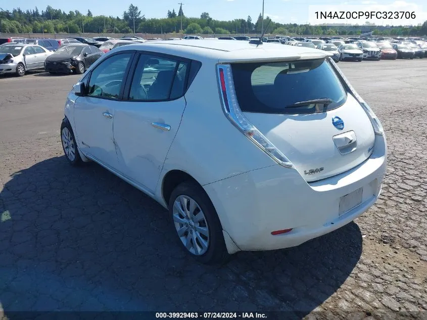 2015 Nissan Leaf S VIN: 1N4AZ0CP9FC323706 Lot: 39929463