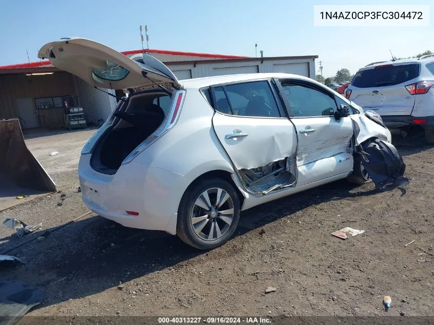 2015 Nissan Leaf S/Sv/Sl VIN: 1N4AZ0CP3FC304472 Lot: 40313227