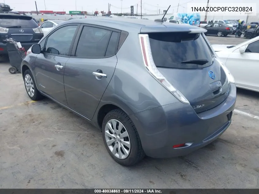 2015 Nissan Leaf S VIN: 1N4AZ0CP0FC320824 Lot: 40334861