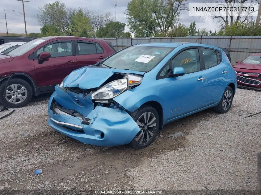 2015 Nissan Leaf S/Sv/Sl VIN: 1N4AZ0CP7FC317743 Lot: 40402960