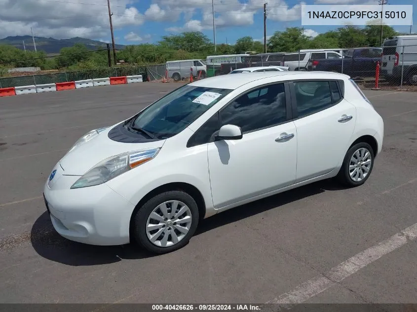 1N4AZ0CP9FC315010 2015 Nissan Leaf S