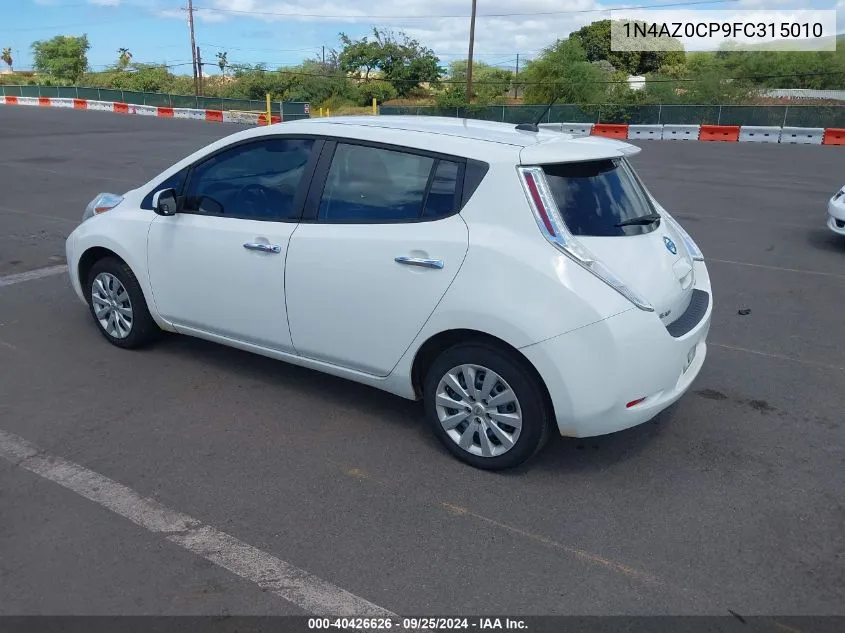 2015 Nissan Leaf S VIN: 1N4AZ0CP9FC315010 Lot: 40426626