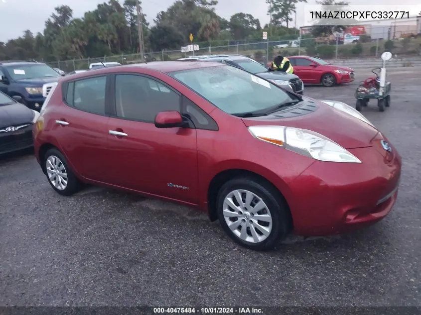 2015 Nissan Leaf S/Sv/Sl VIN: 1N4AZ0CPXFC332771 Lot: 40475484