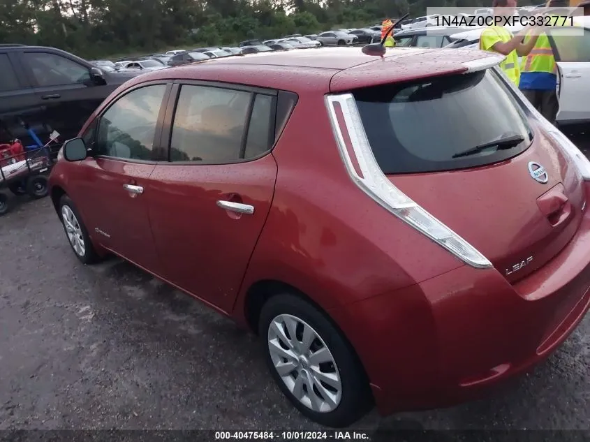 1N4AZ0CPXFC332771 2015 Nissan Leaf S/Sv/Sl