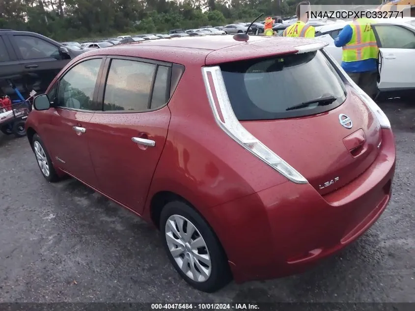 1N4AZ0CPXFC332771 2015 Nissan Leaf S/Sv/Sl