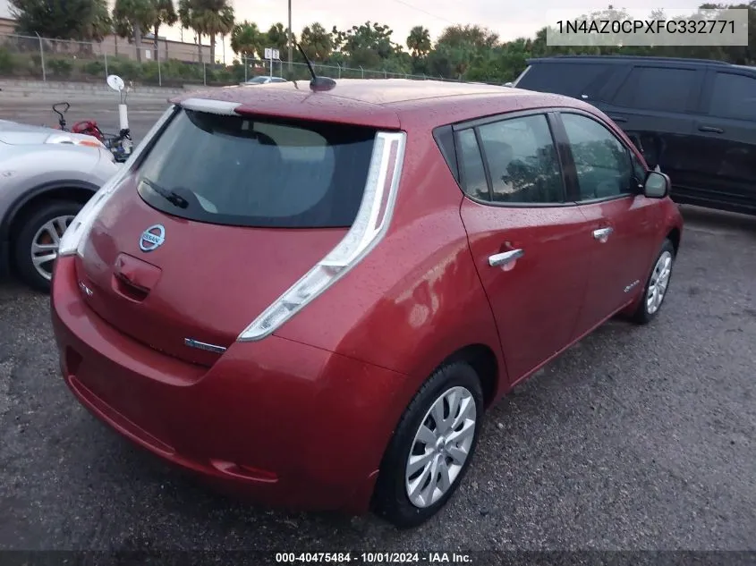 1N4AZ0CPXFC332771 2015 Nissan Leaf S/Sv/Sl