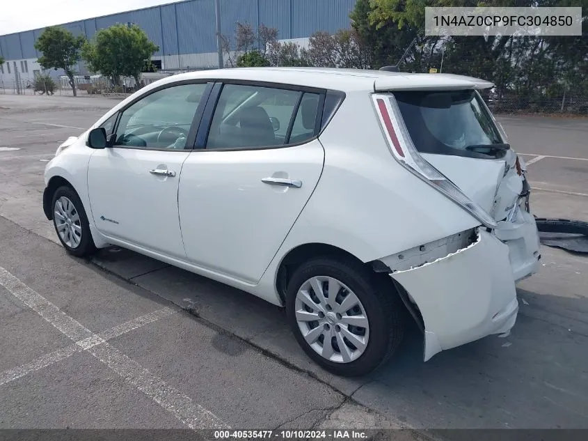 2015 Nissan Leaf S VIN: 1N4AZ0CP9FC304850 Lot: 40535477