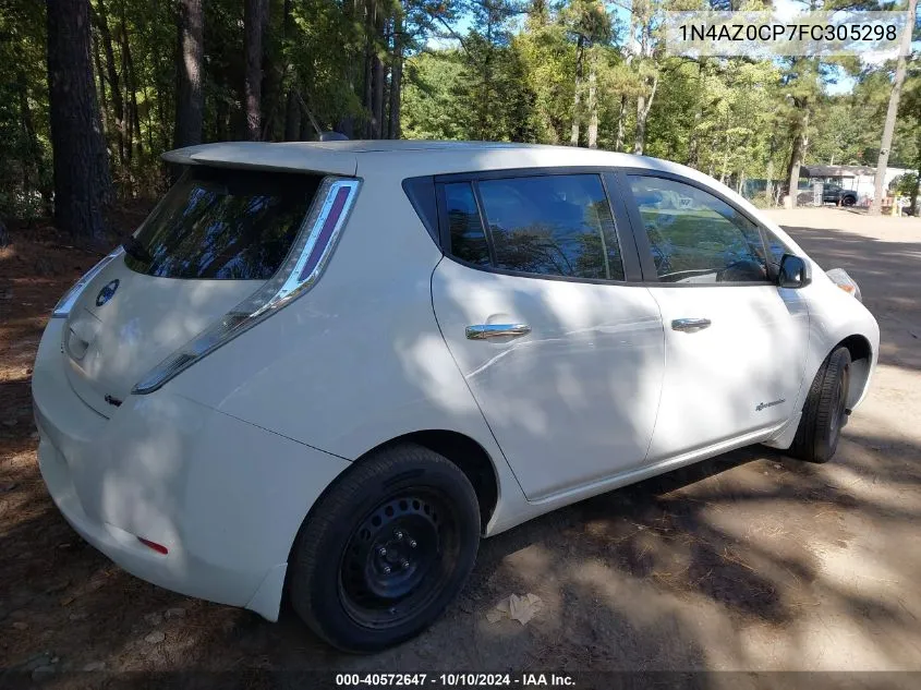 2015 Nissan Leaf S VIN: 1N4AZ0CP7FC305298 Lot: 40572647