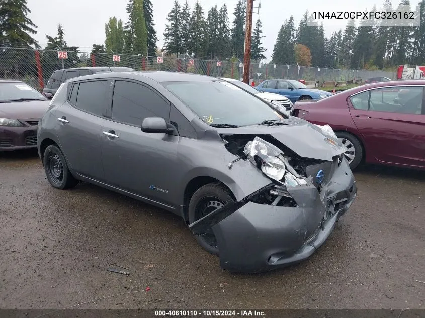 2015 Nissan Leaf S VIN: 1N4AZ0CPXFC326162 Lot: 40610110