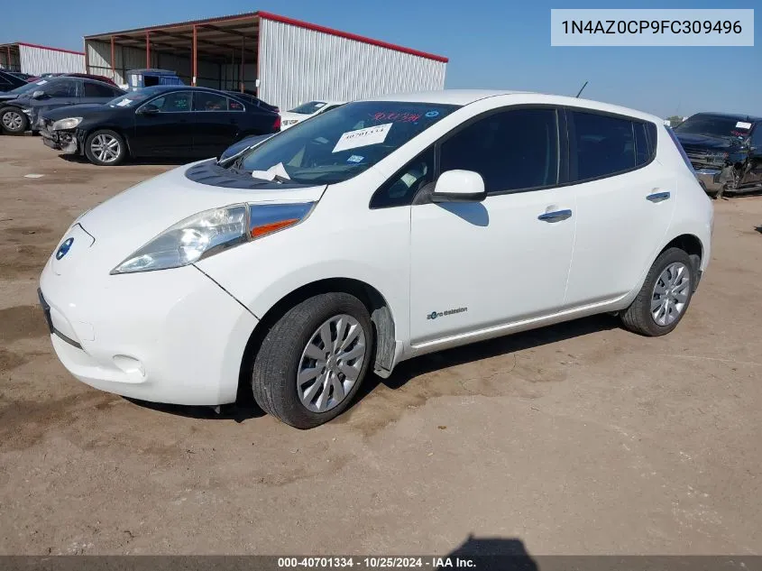 2015 Nissan Leaf S VIN: 1N4AZ0CP9FC309496 Lot: 40701334