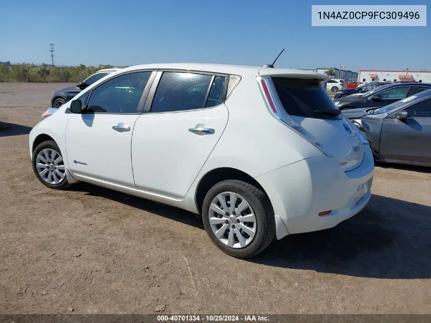 2015 Nissan Leaf S VIN: 1N4AZ0CP9FC309496 Lot: 40701334