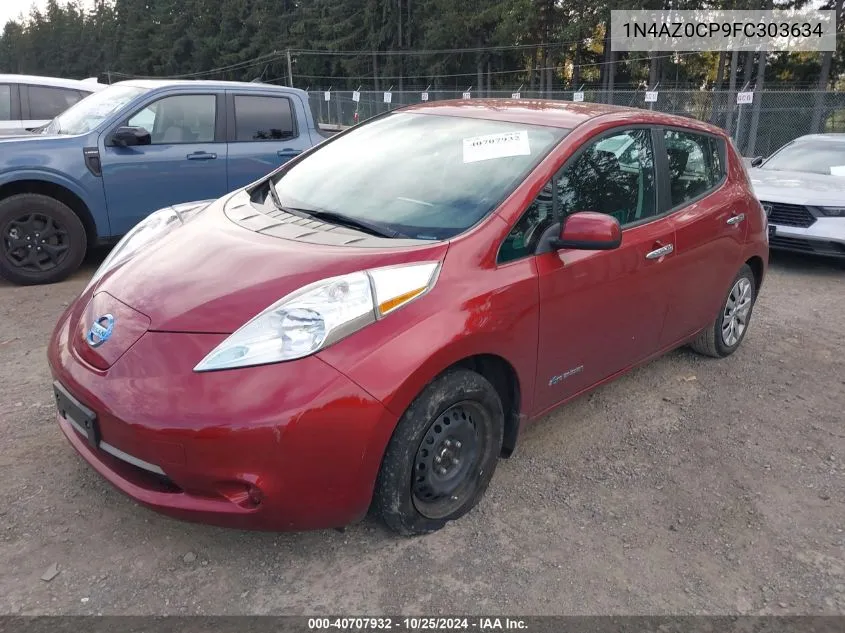 2015 Nissan Leaf S VIN: 1N4AZ0CP9FC303634 Lot: 40707932