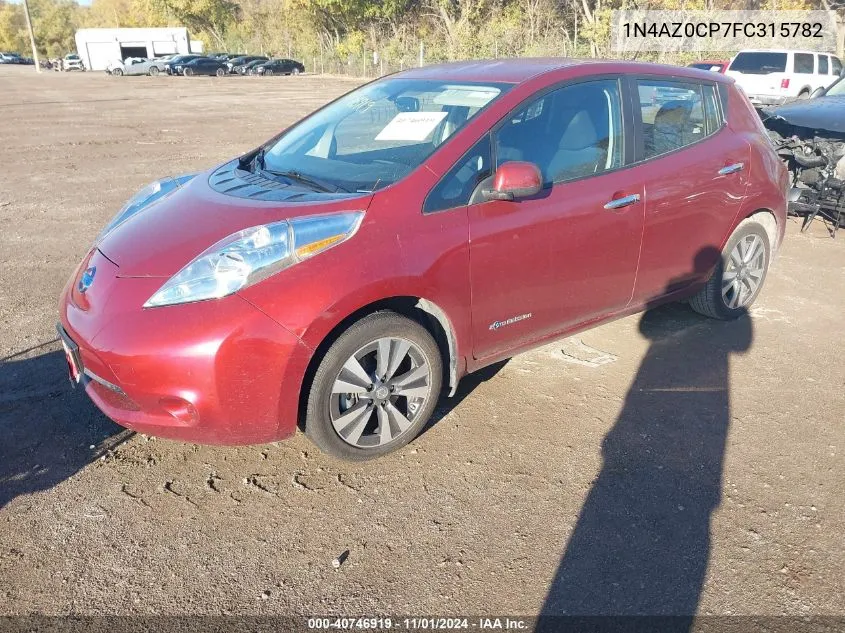 2015 Nissan Leaf S/Sl/Sv VIN: 1N4AZ0CP7FC315782 Lot: 40746919