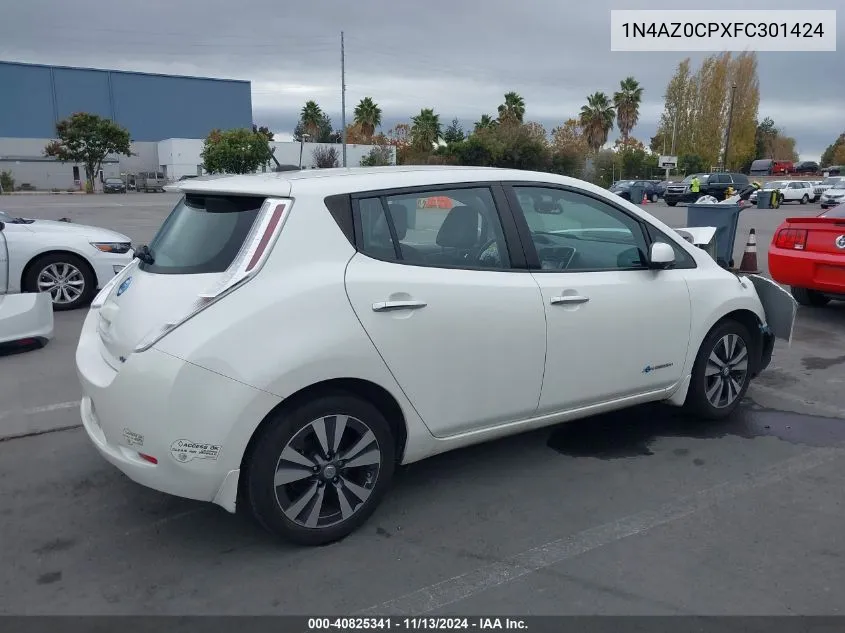 2015 Nissan Leaf Sl VIN: 1N4AZ0CPXFC301424 Lot: 40825341