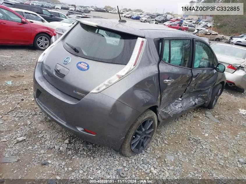 2015 Nissan Leaf S VIN: 1N4AZ0CP3FC332885 Lot: 40829191