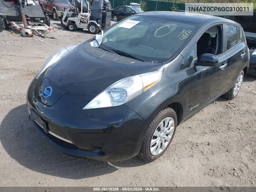 1N4AZ0CP6GC310011 2016 Nissan Leaf S/Sl/Sv