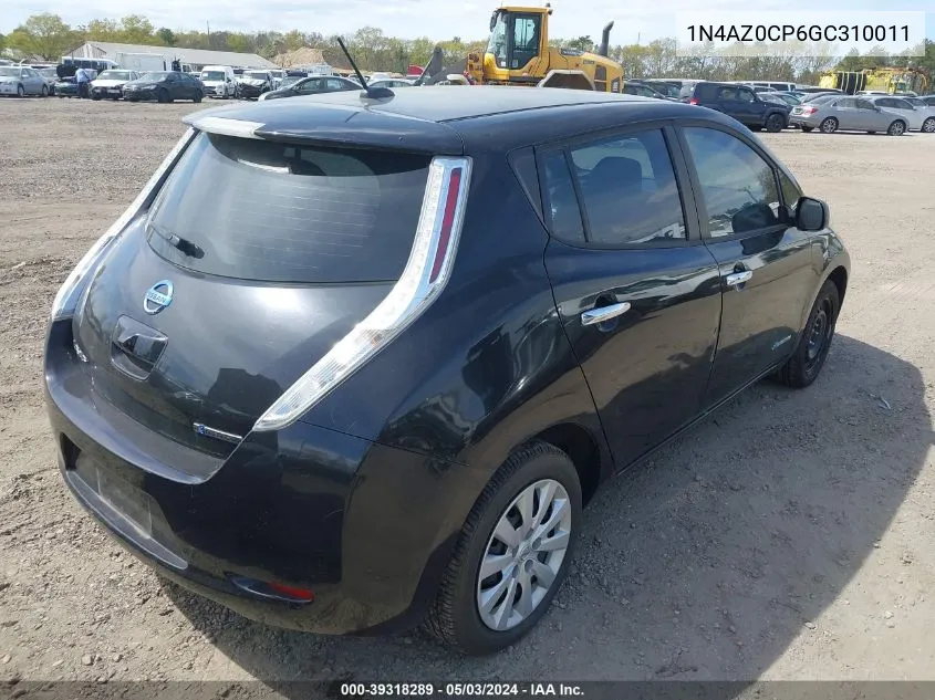 1N4AZ0CP6GC310011 2016 Nissan Leaf S/Sl/Sv