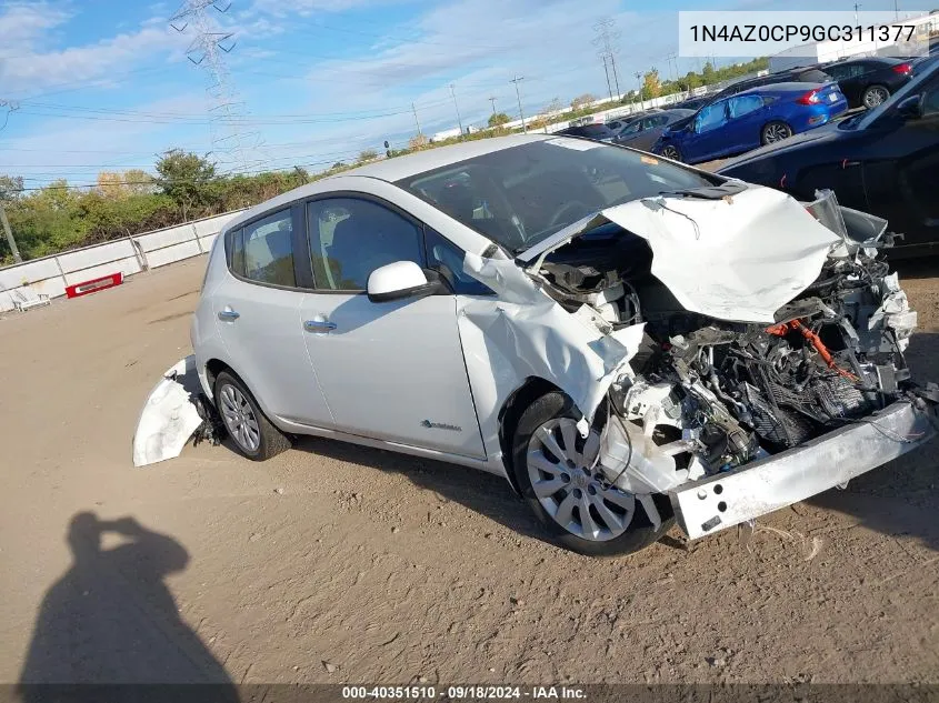 2016 Nissan Leaf S VIN: 1N4AZ0CP9GC311377 Lot: 40351510