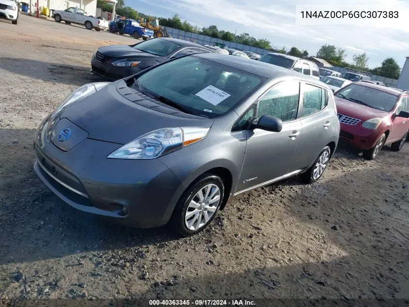 1N4AZ0CP6GC307383 2016 Nissan Leaf S