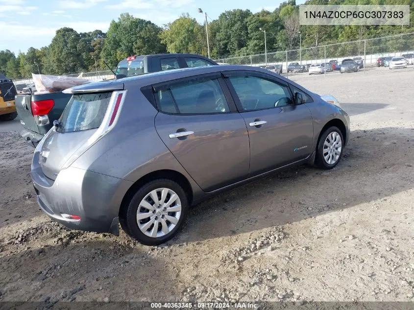 1N4AZ0CP6GC307383 2016 Nissan Leaf S