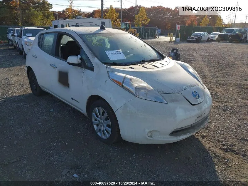 2016 Nissan Leaf S/Sl/Sv VIN: 1N4AZ0CPXGC309816 Lot: 40697520