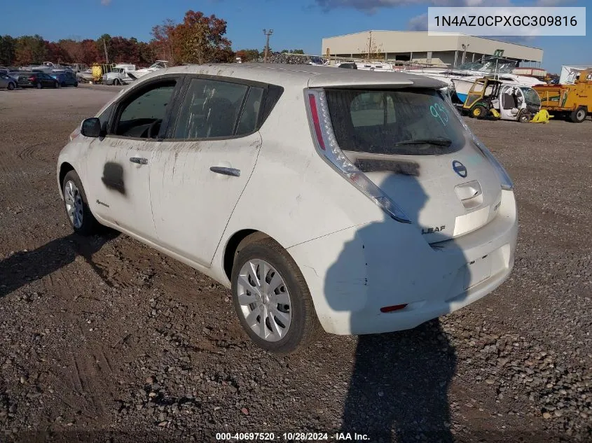 1N4AZ0CPXGC309816 2016 Nissan Leaf S/Sl/Sv