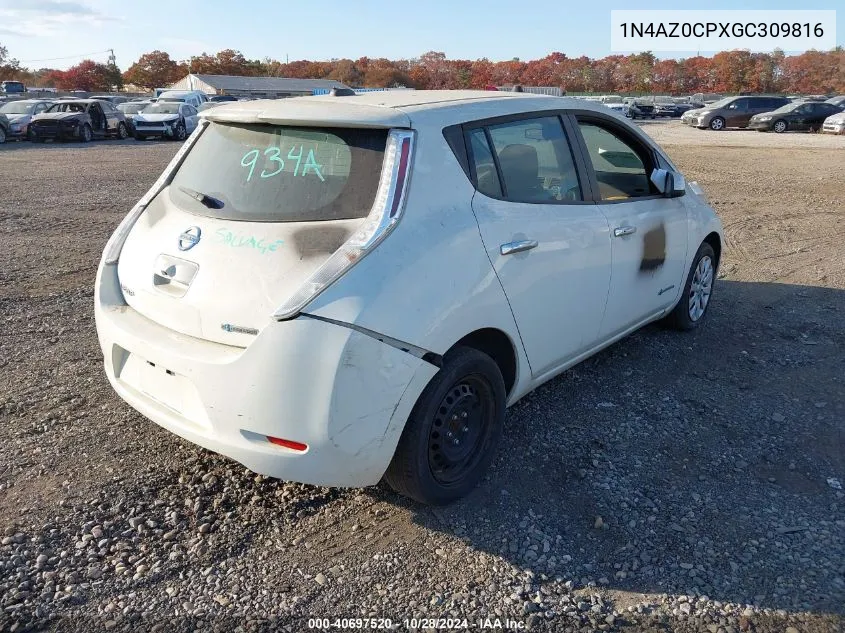 1N4AZ0CPXGC309816 2016 Nissan Leaf S/Sl/Sv