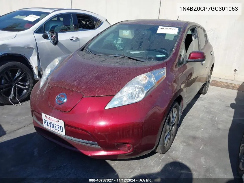 2016 Nissan Leaf Sv VIN: 1N4BZ0CP7GC301063 Lot: 40787927