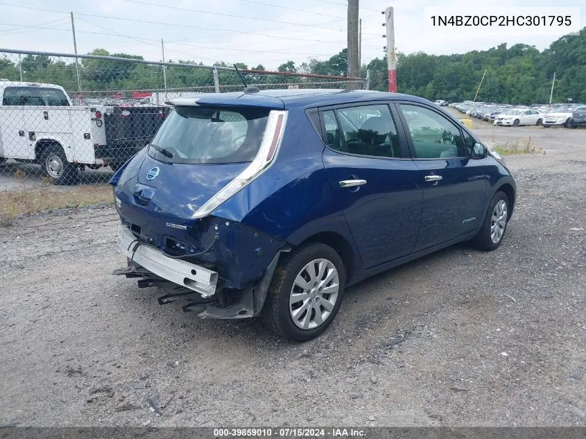 2017 Nissan Leaf S VIN: 1N4BZ0CP2HC301795 Lot: 39859010