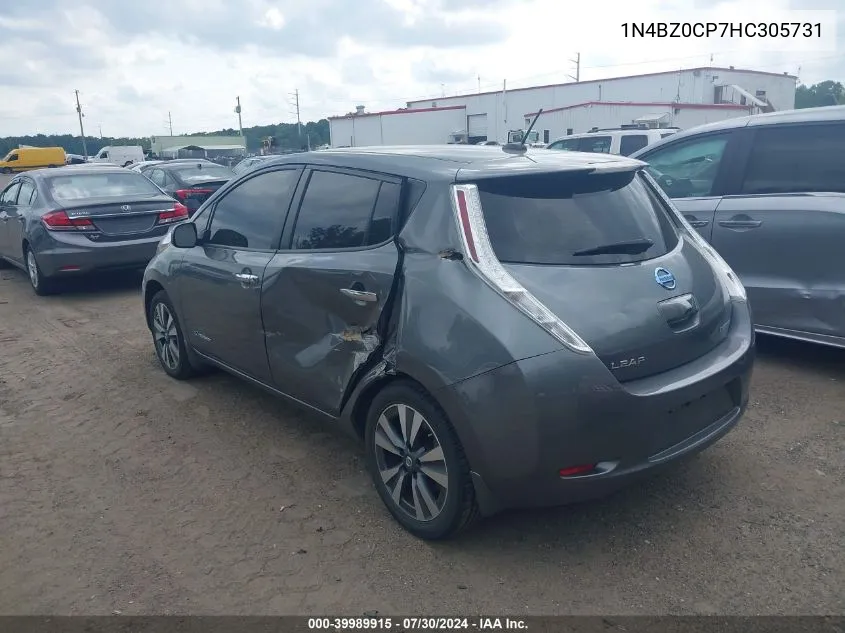 2017 Nissan Leaf Sv VIN: 1N4BZ0CP7HC305731 Lot: 39989915