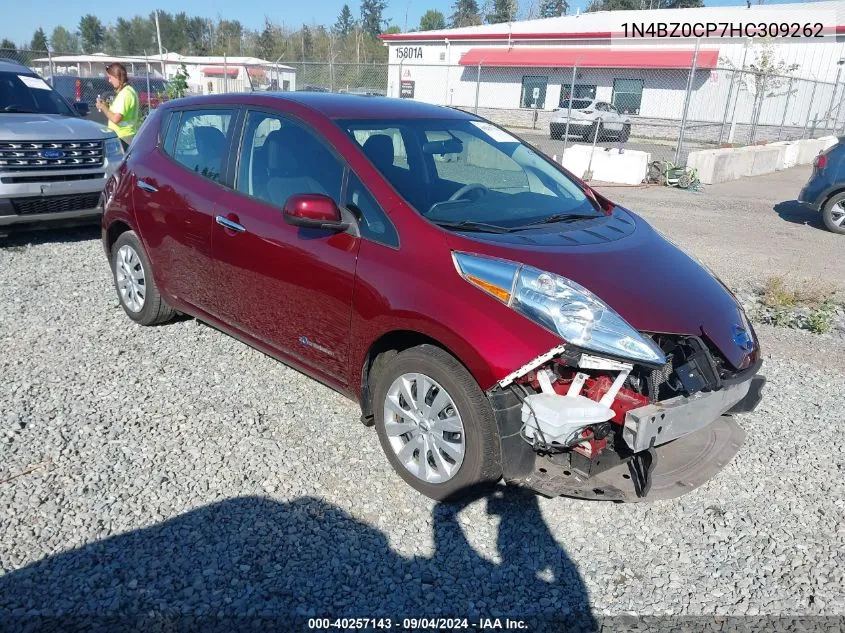 1N4BZ0CP7HC309262 2017 Nissan Leaf S