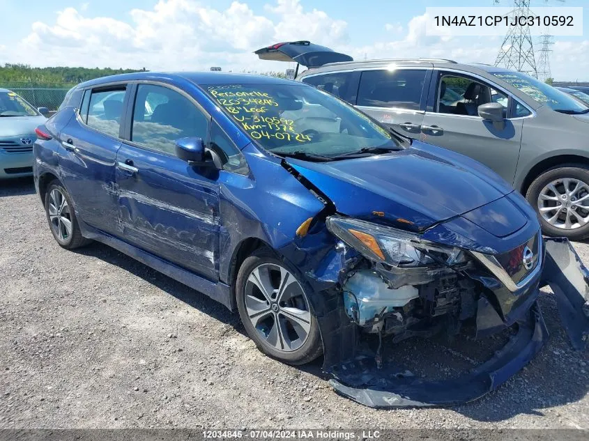 2018 Nissan Leaf S/Sv/Sl VIN: 1N4AZ1CP1JC310592 Lot: 12034845