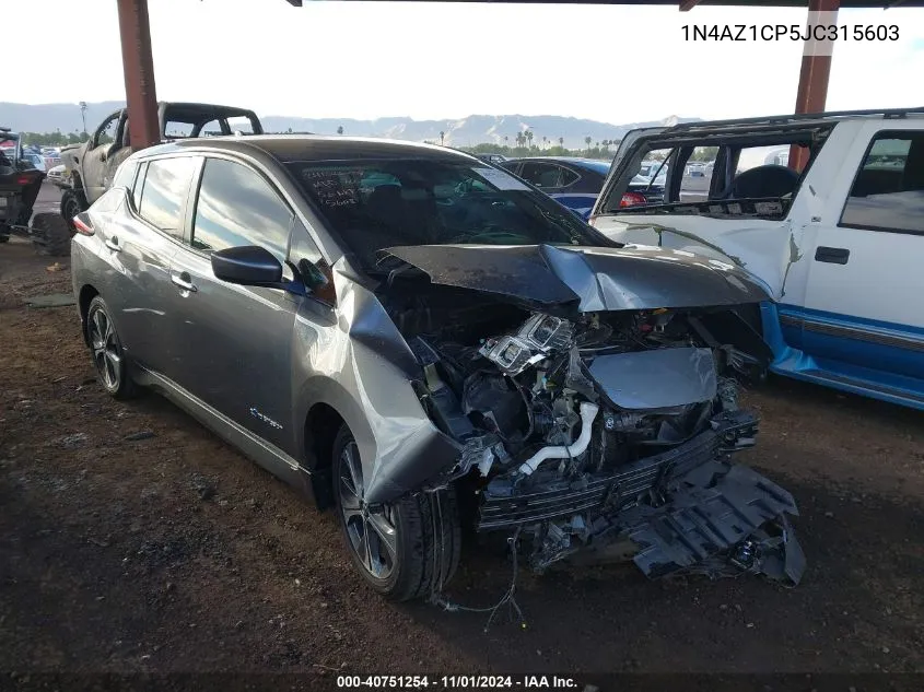 2018 Nissan Leaf Sv VIN: 1N4AZ1CP5JC315603 Lot: 40751254