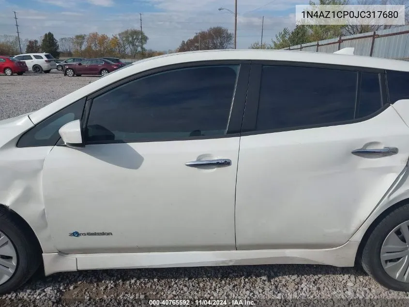 2018 Nissan Leaf S VIN: 1N4AZ1CP0JC317680 Lot: 40765592