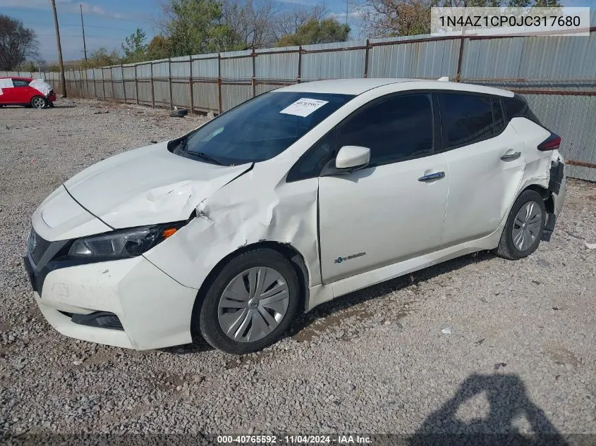 2018 Nissan Leaf S VIN: 1N4AZ1CP0JC317680 Lot: 40765592