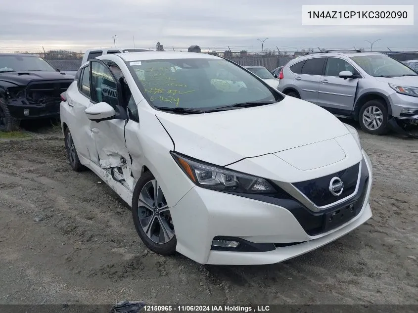 2019 Nissan Leaf VIN: 1N4AZ1CP1KC302090 Lot: 12150965