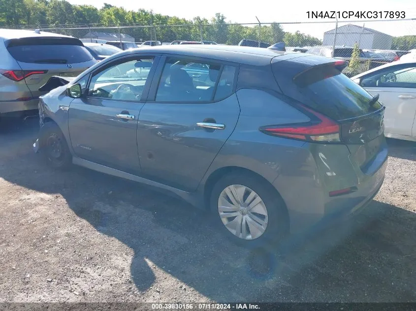 1N4AZ1CP4KC317893 2019 Nissan Leaf S