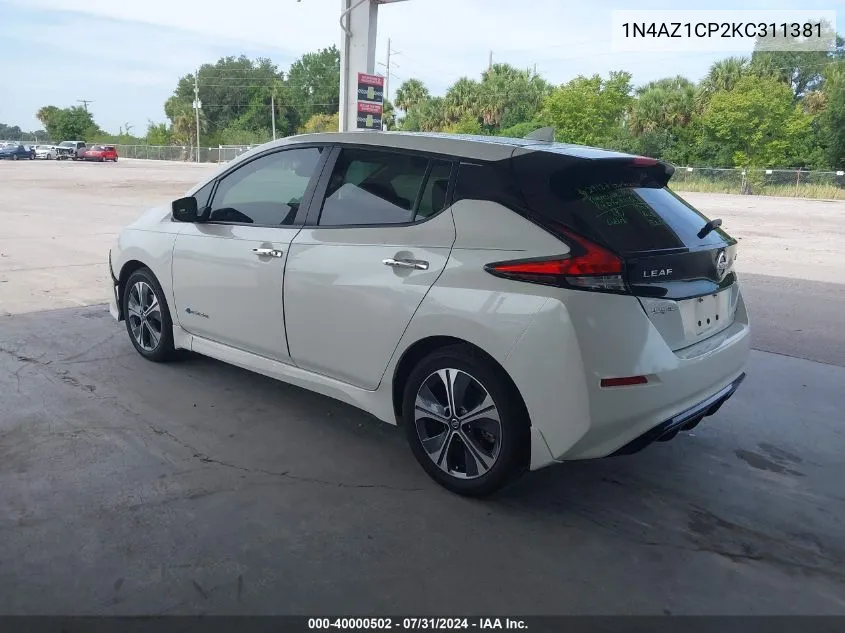 2019 Nissan Leaf Sv VIN: 1N4AZ1CP2KC311381 Lot: 40000502