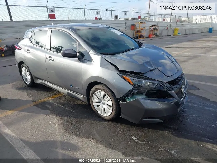 2019 Nissan Leaf S VIN: 1N4AZ1CP9KC303245 Lot: 40720829