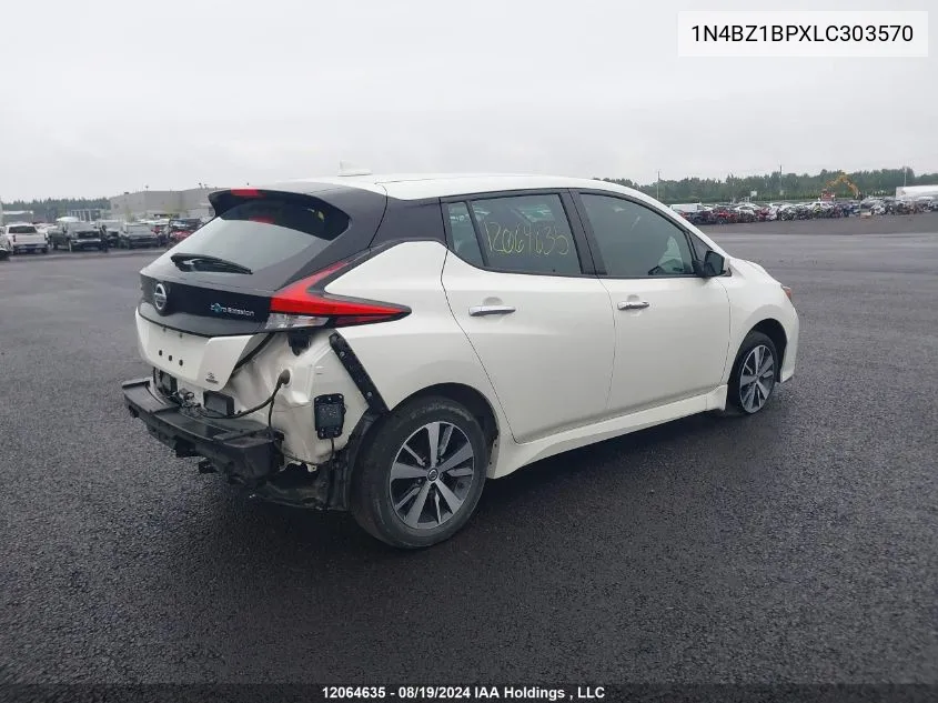 2020 Nissan Leaf S Plus VIN: 1N4BZ1BPXLC303570 Lot: 12064635