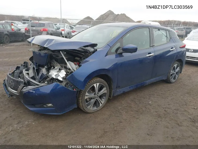 2020 Nissan Leaf VIN: 1N4BZ1DP7LC303569 Lot: 12101322