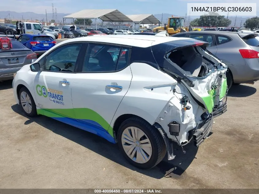 2020 Nissan Leaf S 40 Kwh VIN: 1N4AZ1BP9LC306603 Lot: 40056450