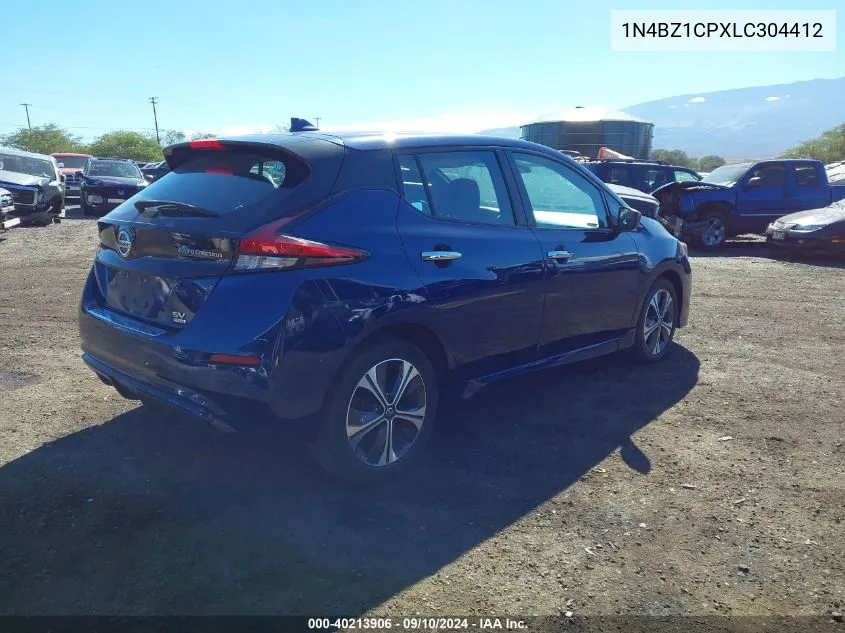 2020 Nissan Leaf Sv Plus 62 Kwh VIN: 1N4BZ1CPXLC304412 Lot: 40213906