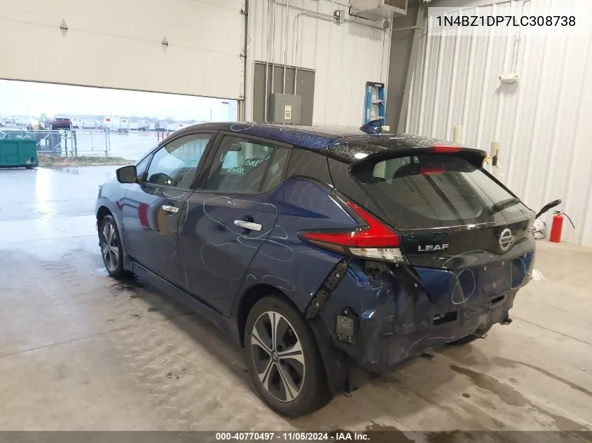 2020 Nissan Leaf Sl Plus 62 Kwh VIN: 1N4BZ1DP7LC308738 Lot: 40770497