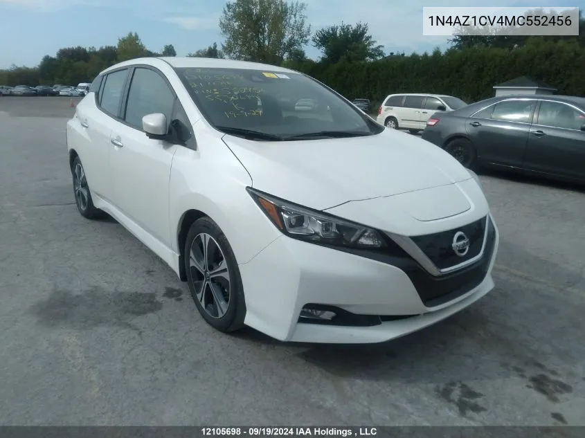 2021 Nissan Leaf Sv VIN: 1N4AZ1CV4MC552456 Lot: 12105698