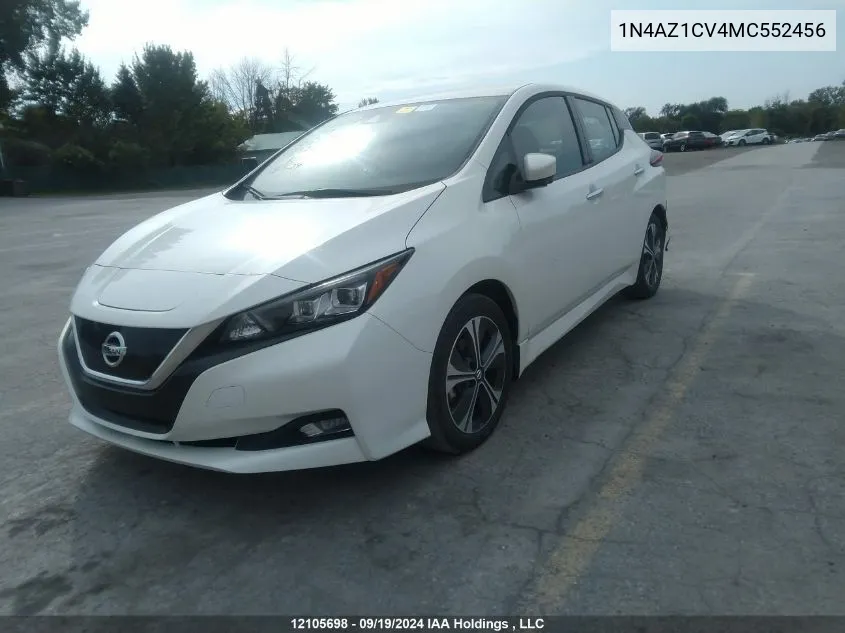 2021 Nissan Leaf Sv VIN: 1N4AZ1CV4MC552456 Lot: 12105698