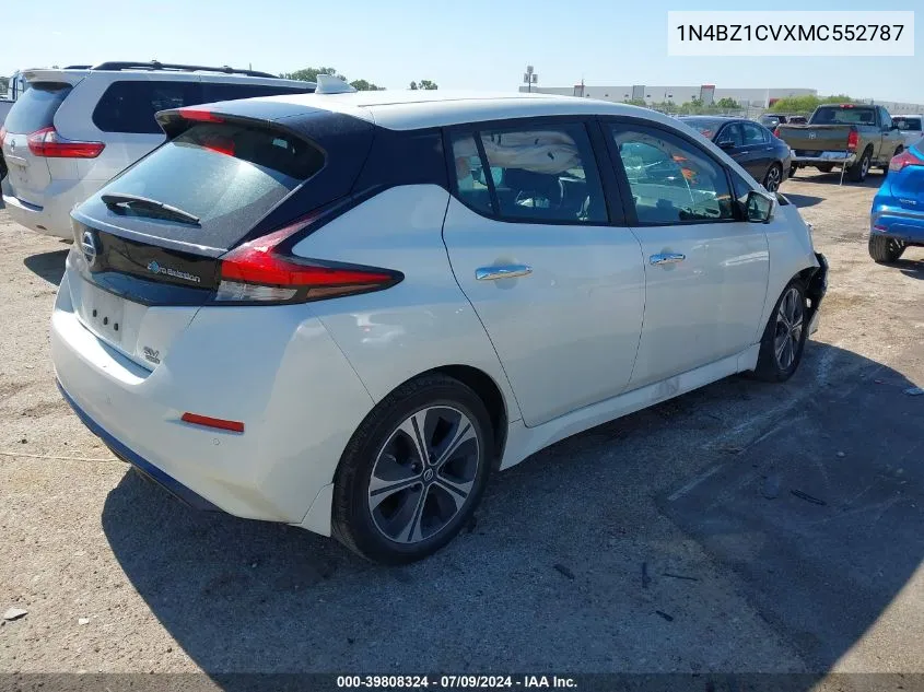 2021 Nissan Leaf Sv Plus 62 Kwh VIN: 1N4BZ1CVXMC552787 Lot: 39808324