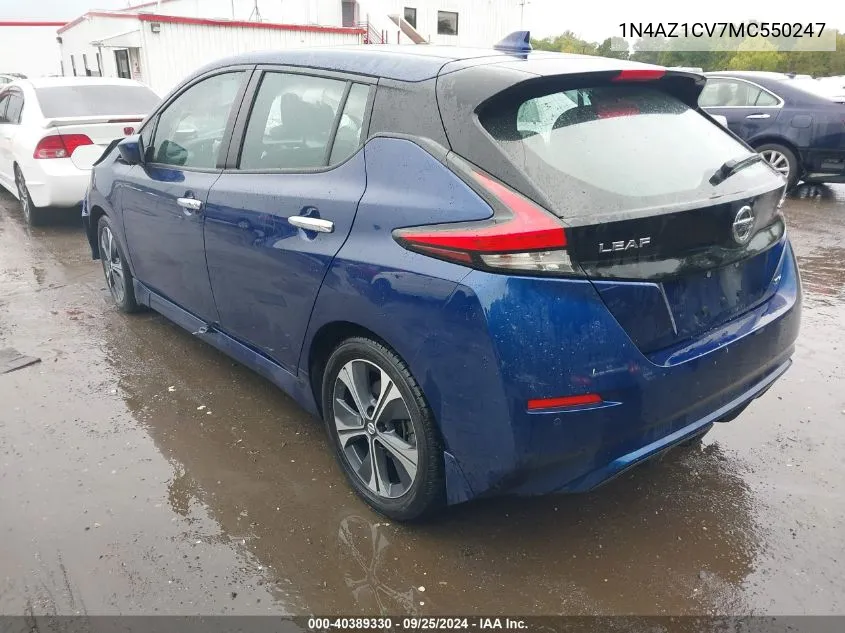 1N4AZ1CV7MC550247 2021 Nissan Leaf Sv 40 Kwh