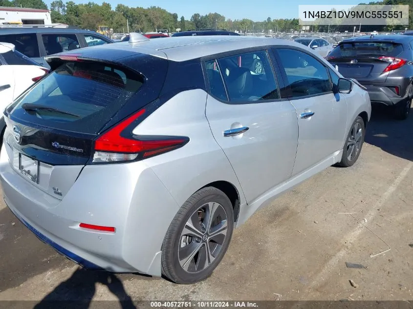 2021 Nissan Leaf Sl Plus 62 Kwh VIN: 1N4BZ1DV9MC555551 Lot: 40572751