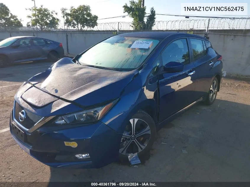 2022 Nissan Leaf Sv 40 Kwh VIN: 1N4AZ1CV1NC562475 Lot: 40361796